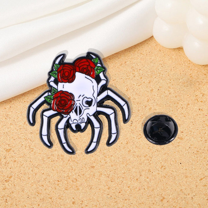 Wholesale  Series Brooch Pumpkin Skull Ghost Alloy Oil Dropping Metal Cartoon Punk Horror Badge