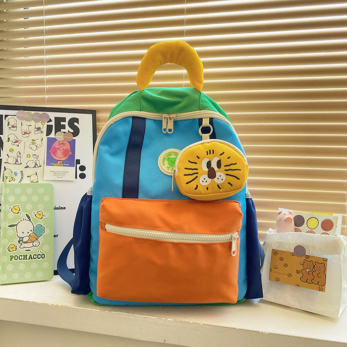 Wholesale Schoolbag Boys and Girls Small Backpack Children Color Schoolbag