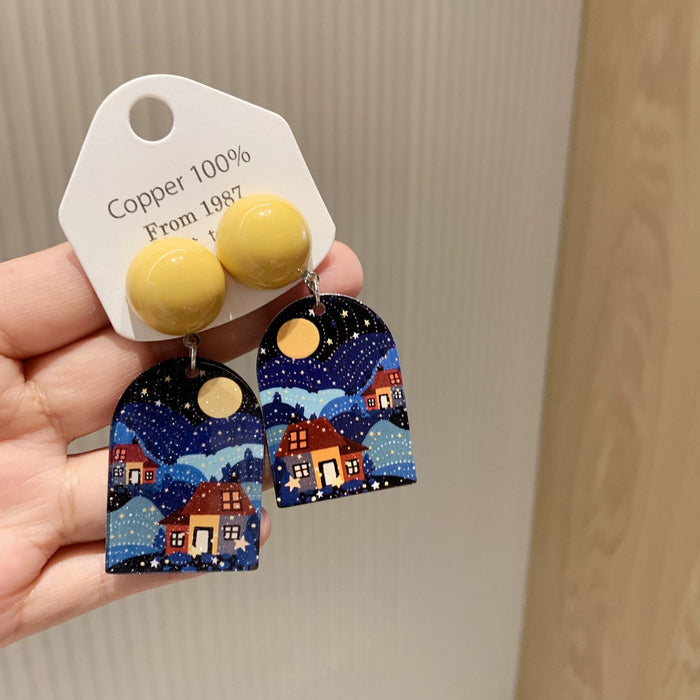 Wholesale Handmade Niche Design Silver Needle Earrings