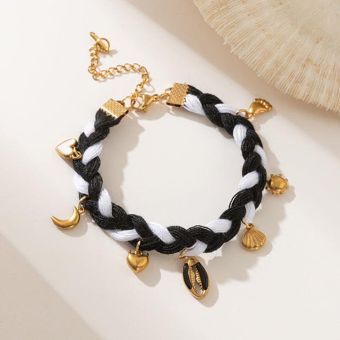Wholesale 2pcs Stainless Steel Pet Paw Print Bracelet