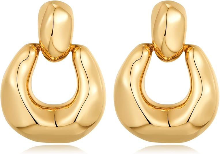 Wholesale Fashionable, unique, exaggerated metal earrings, niche design, high-end feel, irregular earrings