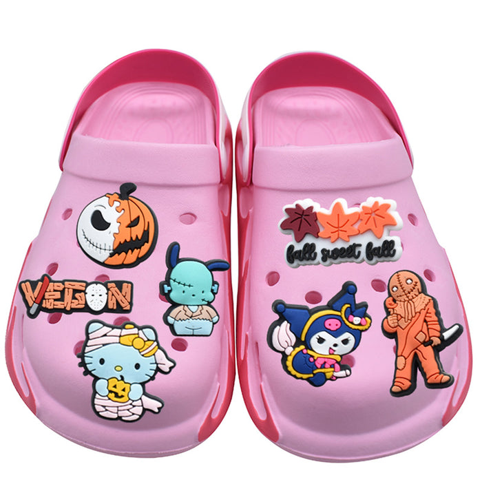 Wholesale Random 100PCS PVC Halloween Cartoon Crocs Accessories JDC-SC-JXQ010