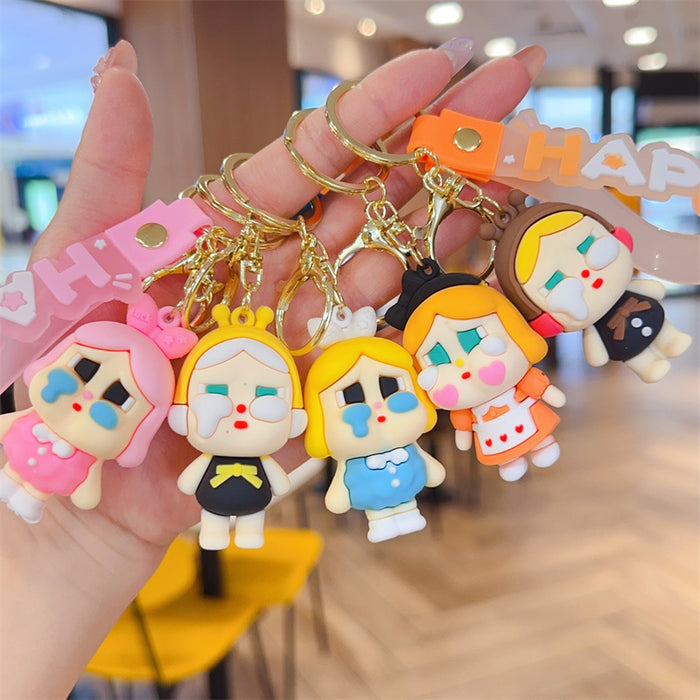 Wholesale Crying Doll Keychain Pendant Cute PVC Cartoon Bag Charm Gift Boutique Resale