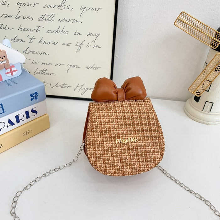 Wholesale Children's Bag Style Plaid Crossbody Lipstick Accessories Small Bag