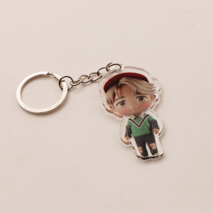 Wholesale Cartoon Frosted Acrylic Keychain JDC-KC-HanTian006