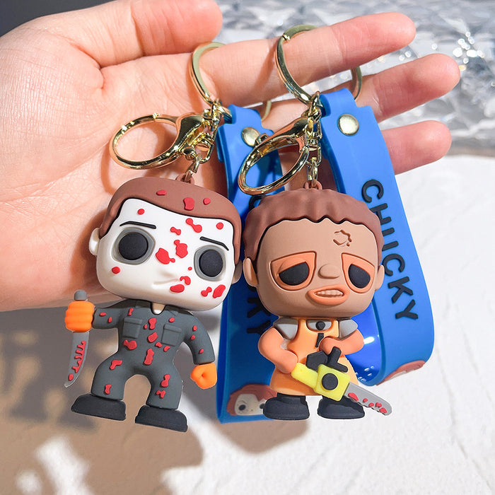 Wholesale Silicone Cartoon Doll Keychain JDC-KC-Qiwei016