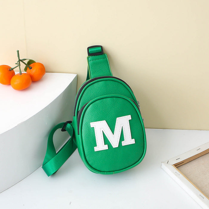 Wholesale New fashionable chest bag, simple letter small backpack for travel, single shoulder crossbody bag