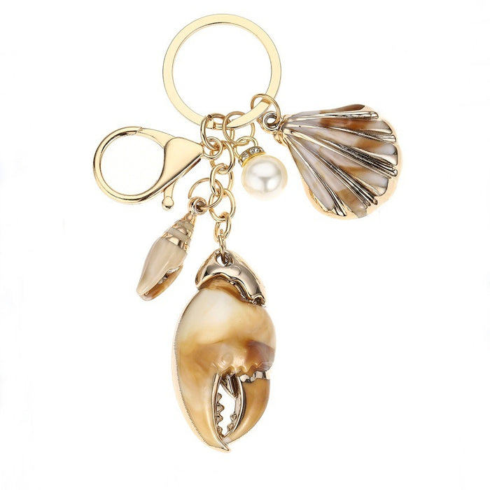 Wholesale Seaside-Style Realistic Seashell Keychain