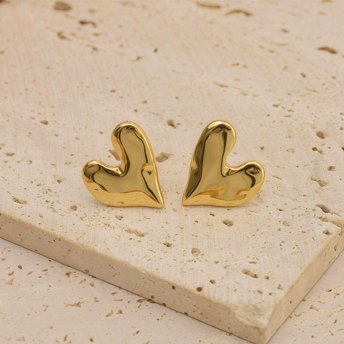 Wholesale Gold Heart Series Earrings Jewelry
