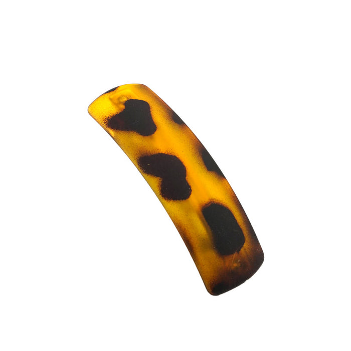 Wholesale Gold standard wide stripe smooth hair clip with high-end feel, black rear clip with spring clip, vintage hair clip