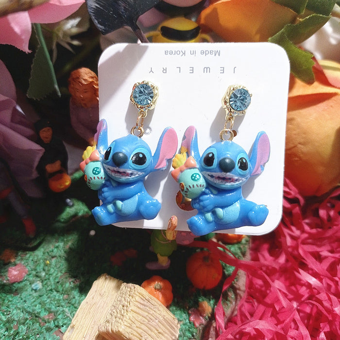 Wholesale Cute Cartoon Resin Earrings JDC-ES-Xingj031