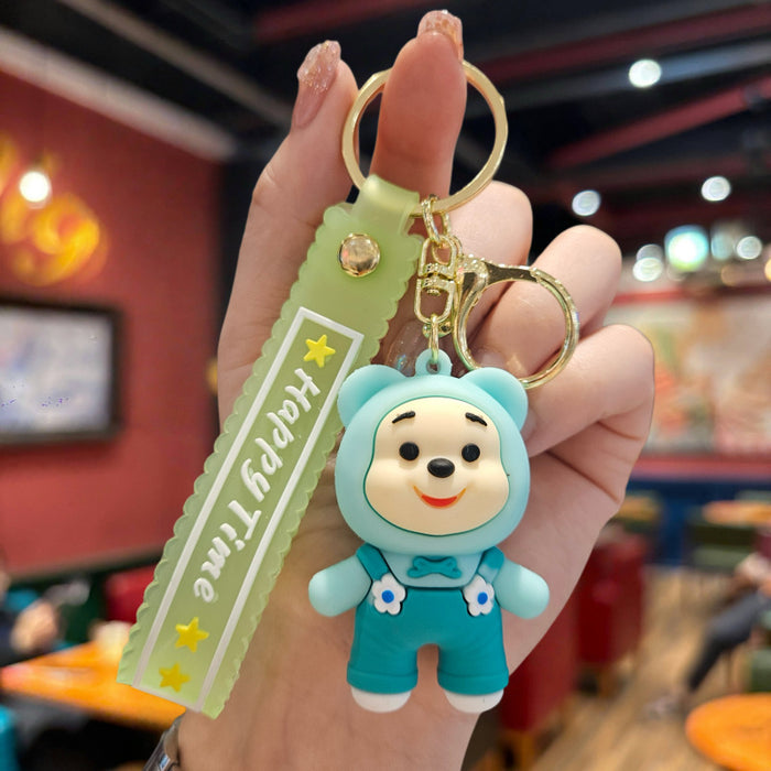 Wholesale Chic Cute Bear Keychain Charm PVC Cartoon Bear Bag Accessory Trendy Gift