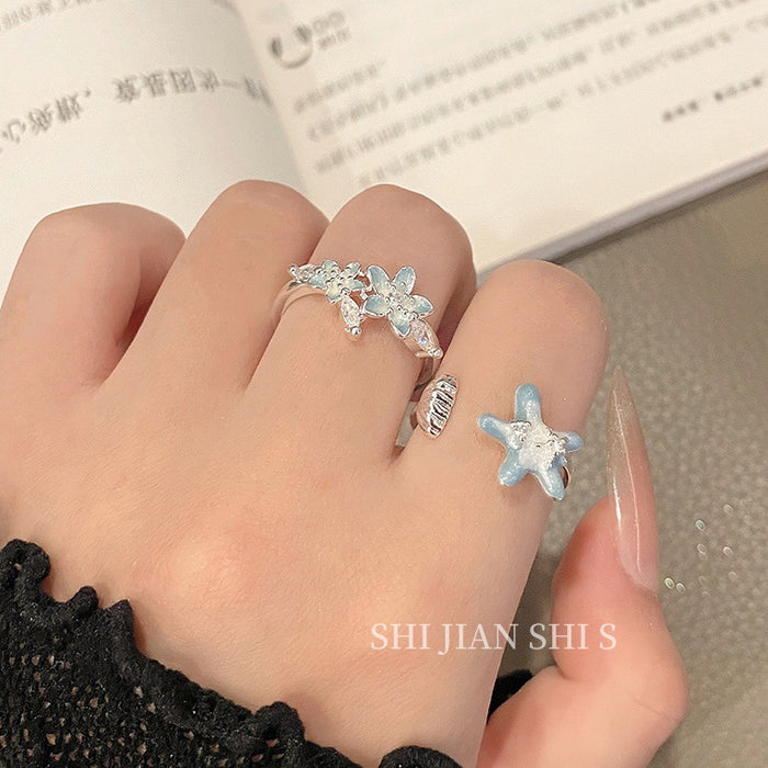 Wholesale Five pointed star ring, seaside creative, versatile and fashionable