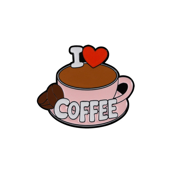 Wholesale Dripping Oil Coffee Series Brooch