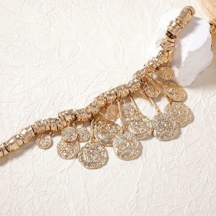 Wholesale Irregular Geometry Tassel Pendant Alloy Women Necklace