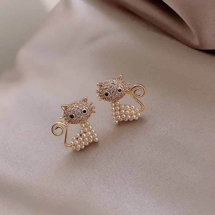 Wholesale  cat cartoon cute earrings  jewelry