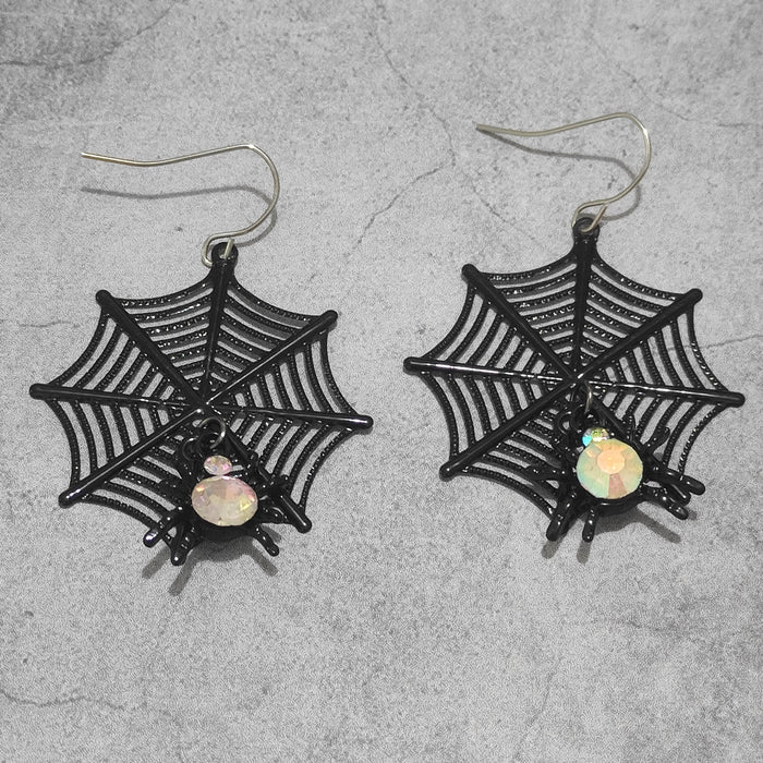 Wholesale Halloween Series Spider Web Acrylic Earrings JDC-ES-JunJie007