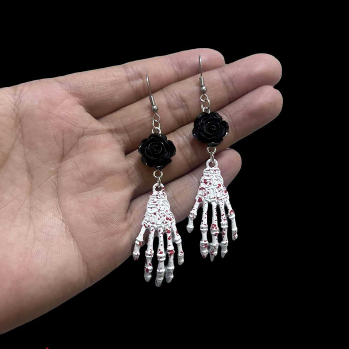 Wholesale Original Earrings Skeleton Hand Party Earrings