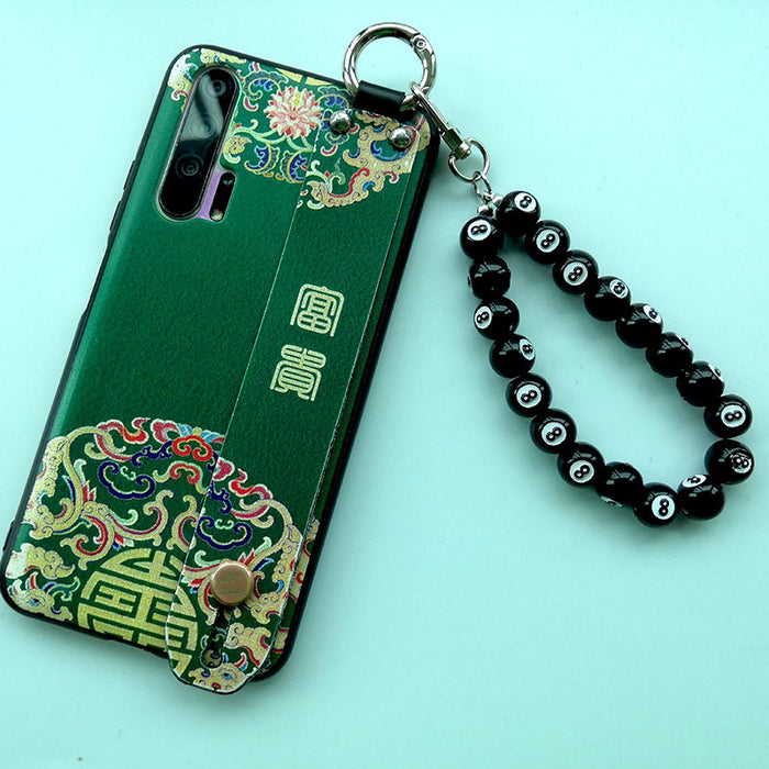 Wholesale Simple Alloy Door Buckle Black 8 Lanyard ins Mobile Phone Chain Keychain Pendant Bag Lanyard Accessories