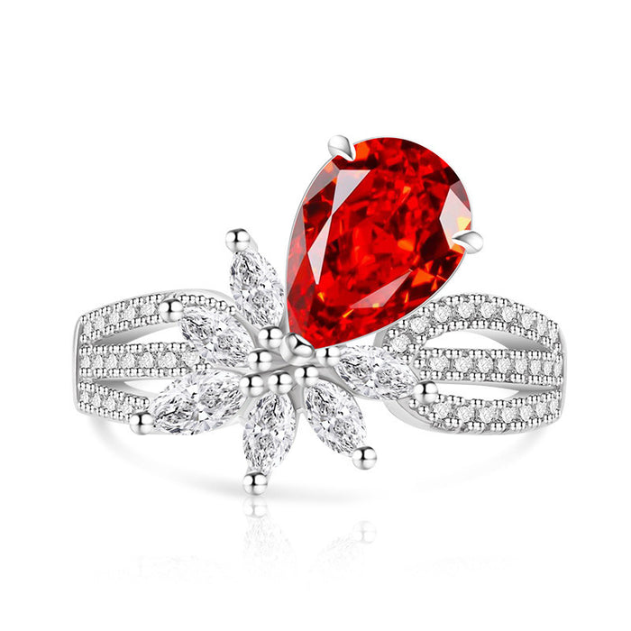 Wholesale Geometric Ice Flower Cut Ring  Real Gold Electroplated Fashion Jewelry Accessory for Boutique Resale