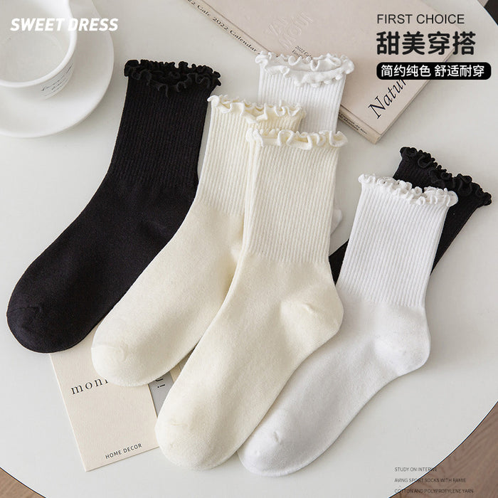 Wholesale Pile Socks Colorful Candy Colored Women's Mid Tube Personalized Trendy New Style Loose Mouth Bubble Socks JDC-SK-JiaMu009