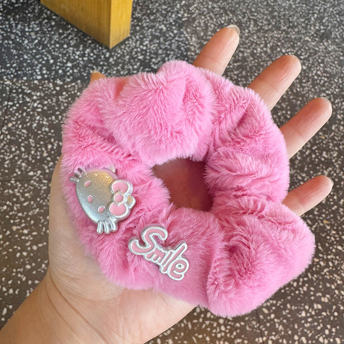 Wholesale Advanced Durable Rubber and Hair Accessories Cute Decorative Bow Plush Hair Ring Cute  Hair Ring