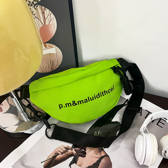 Wholesale Children's bag, high-end nylon chest bag, letter lightweight crossbody bag, outdoor sports coin purse