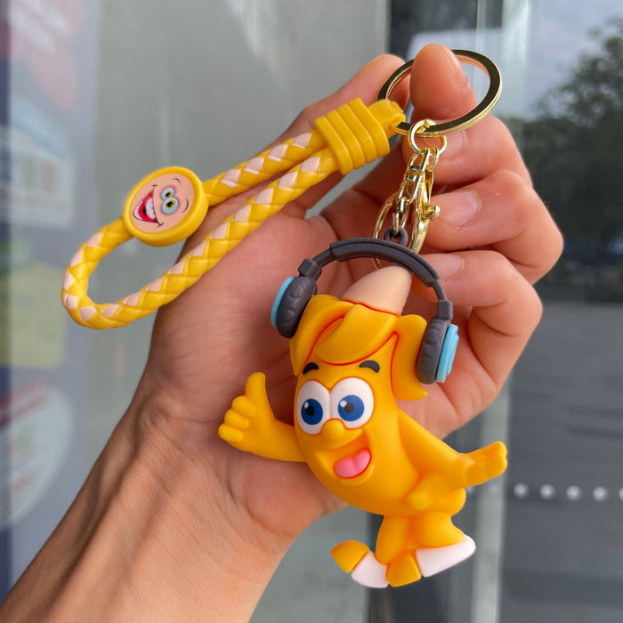 Wholesale Fruit keychain cute doll backpack hanging car decoration