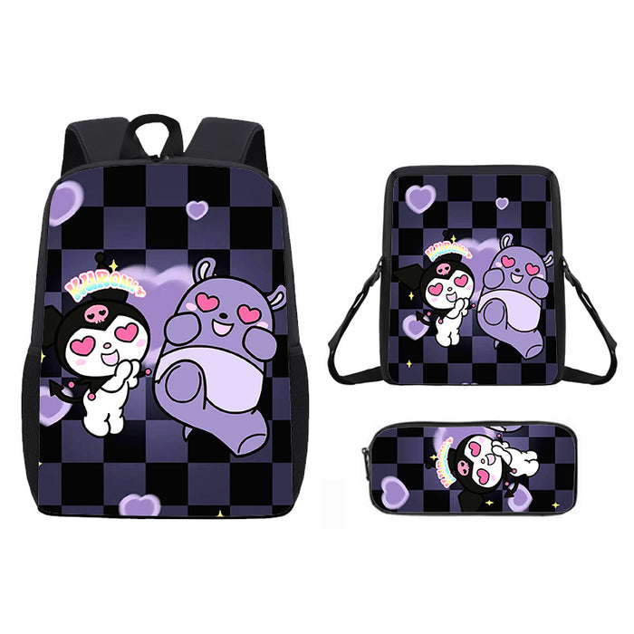 Wholesale Backpack Satchel Pencil Case Three-piece Student Schoolbag