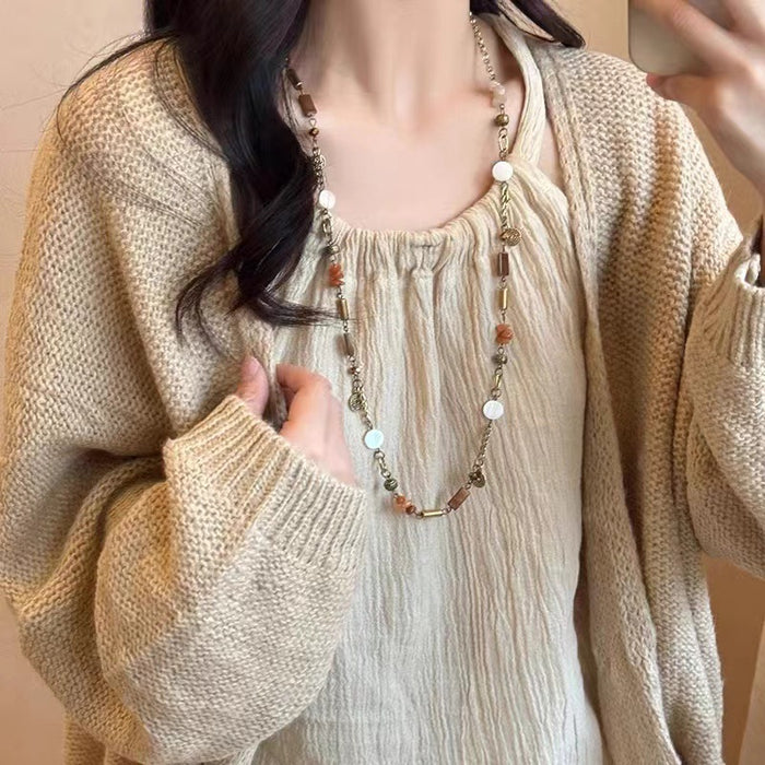 Wholesale Vintage coins, tassels, bead necklaces, sweater chains, stacked black necklaces, accessories