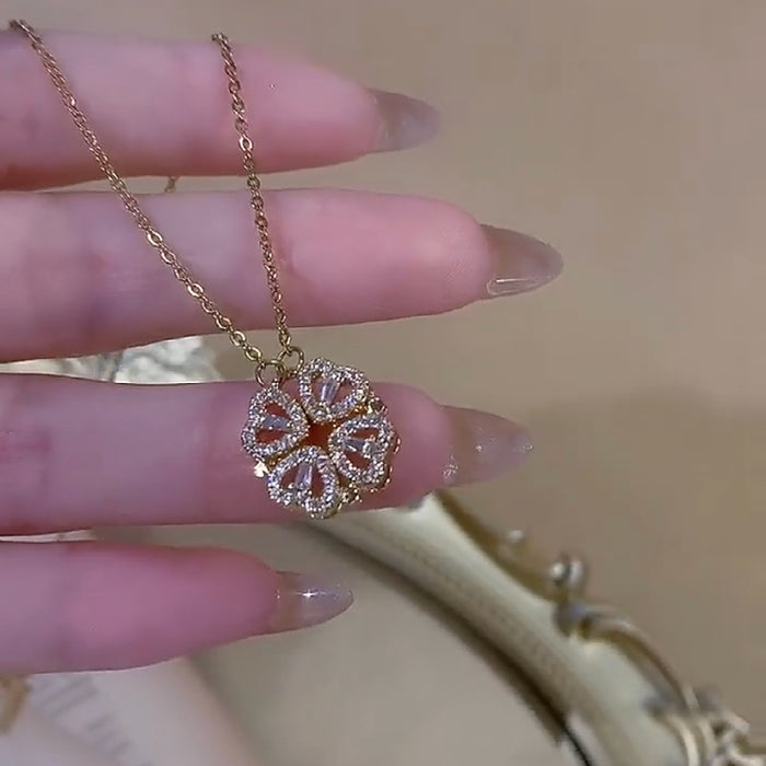 Wholesale New necklace with collarbone chain, a multi wearing heart-shaped diamond studded collarbone chain
