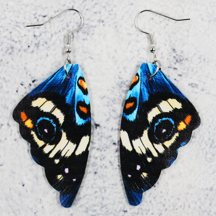 Wholesale Women's Acrylic Butterfly Wing Earrings