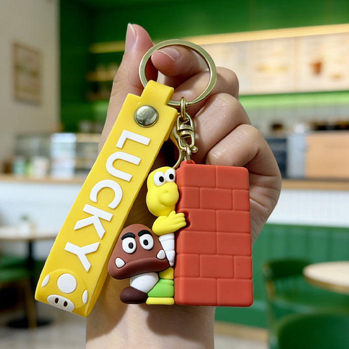 Wholesale Silicone PVC Keychain Skateboard Cartoon Design Bag Charm Gift MOQ≥2