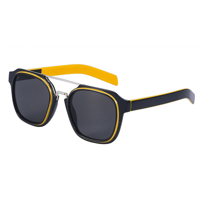 Wholesale New retro double beam sunglasses with square frames