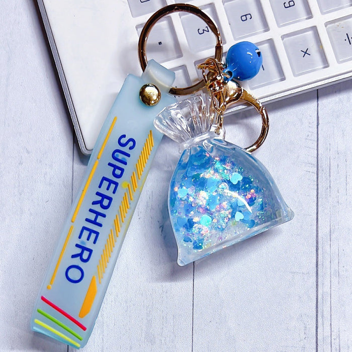 Wholesale acrylic glitter drifting bottles Keychains