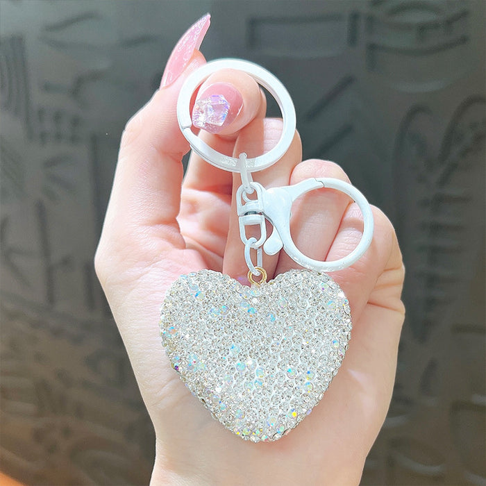 Wholesale Rhinestone Love Zinc Alloy Keychain JDC-KC-YanG071