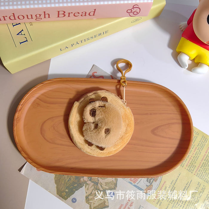 Wholesale Earphone bag, cute cartoon plush coin wallet, storage key bag