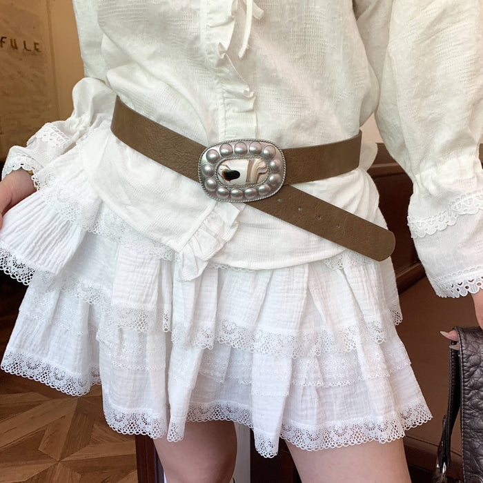 Wholesale Retro Boho PU Women S Rivet Belt Waist Belt For Dresses And Jeans Trendy Fashion Accessory Boutique Resale