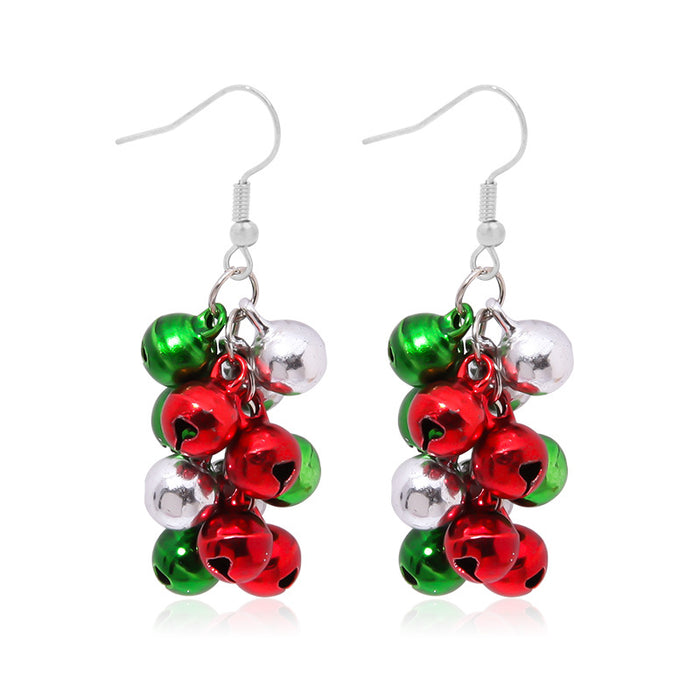 Wholesale 3pcs Alloy Diamond Color Bell Snowflake Christmas Tree Earrings JDC-ES-BinL015