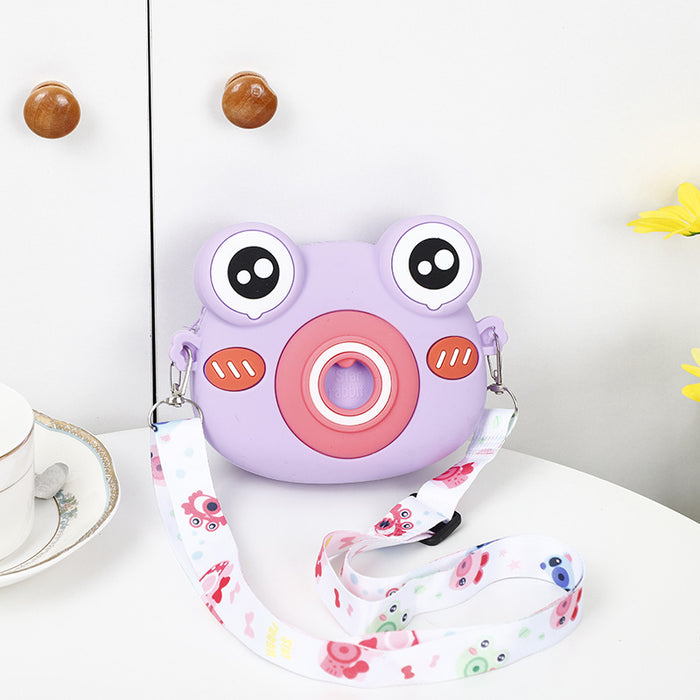 Wholesale Frog Camera Silicone Children's Crossbody Bag JDC-SD-HuHong004