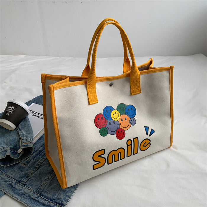 Wholesale Canvas Simple Casual Tote Bag  JDC-HB-YuanDuo018