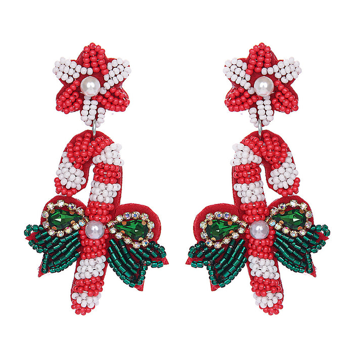 Wholesale Christmas Beaded Series Earrings