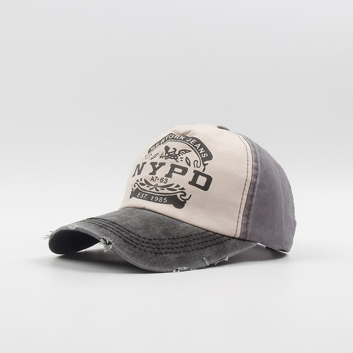 Wholesale Washed denim tongue hats for men and women, used baseball caps