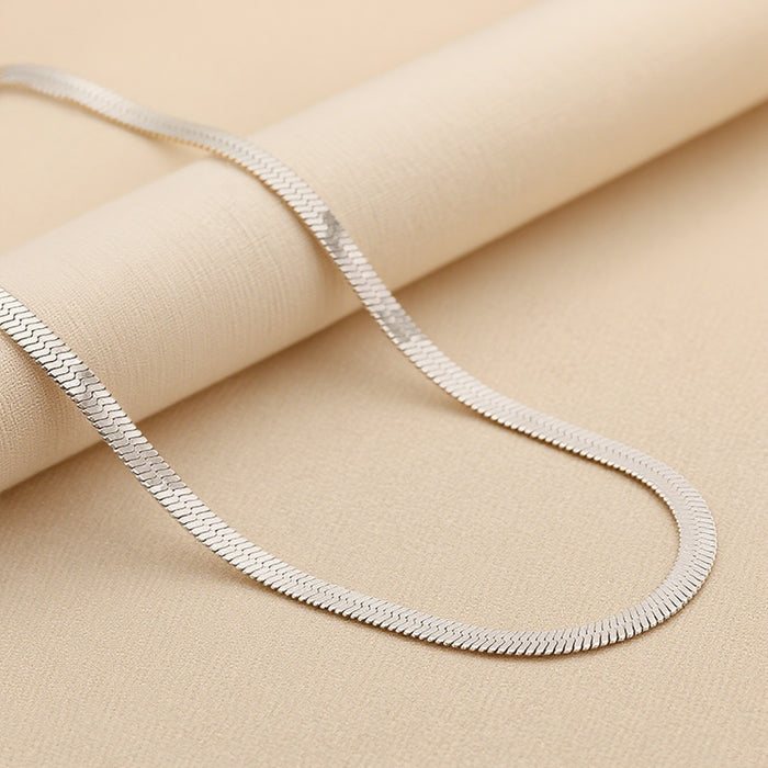 Wholesale 2pcs Simple and stylish  snake chain cross- hop jewelry chain set stainless steel chain necklace