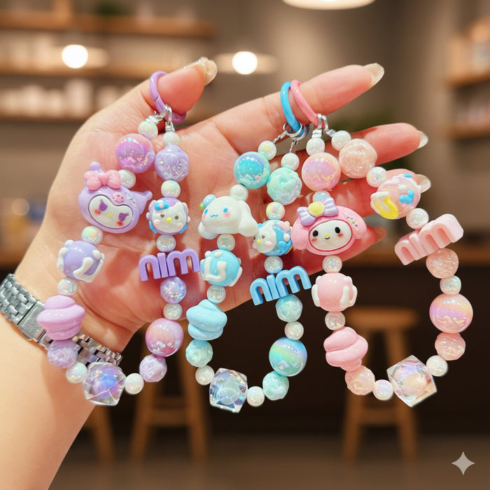 Wholesale Acrylic Cartoon Beaded Keychain
