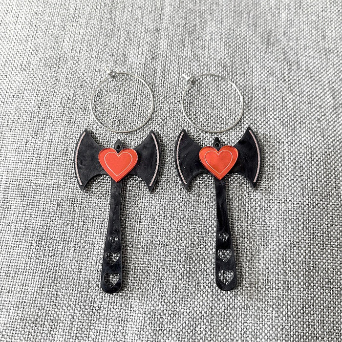 Wholesale  funny love axe earrings earrings female accessories