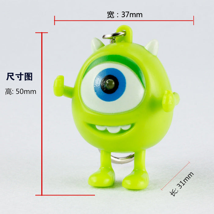 Wholesale I Loveyou Luminous and Loud Green Man Keychain with Big Eyes JDC-KC-HHY001