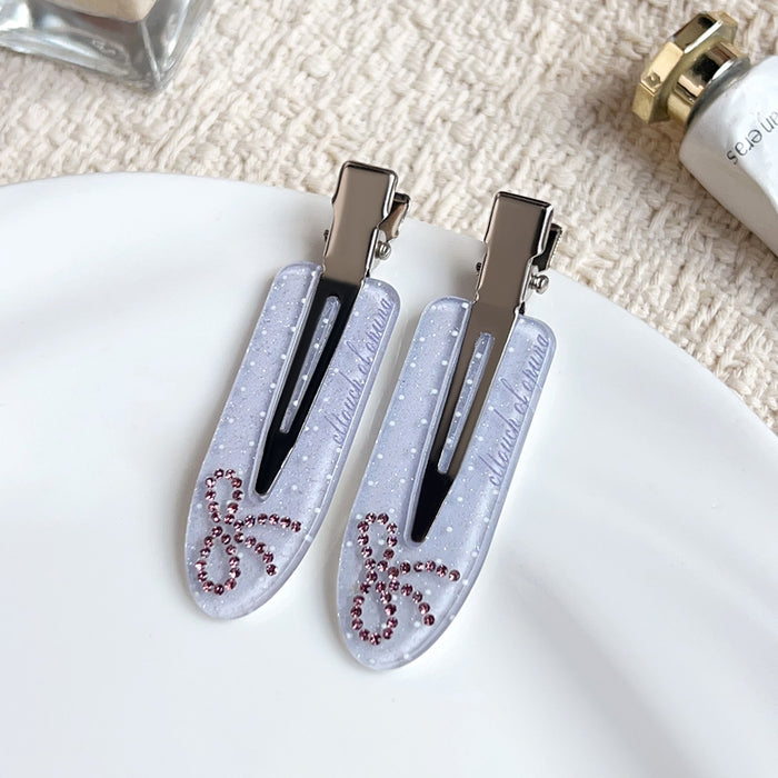 Wholesale Plastic Invisible Hair Clip Purple Floral Pattern for Everyday Styling Hair Accessory