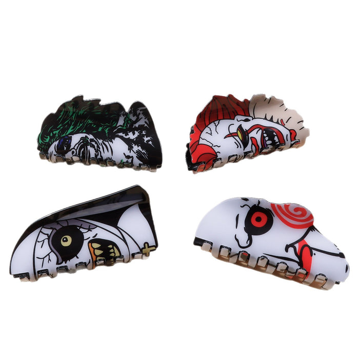 Wholesale  Dark Ghost Face Catching Cartoon Clown Hairclip Shark Clip Hair Ornament Female