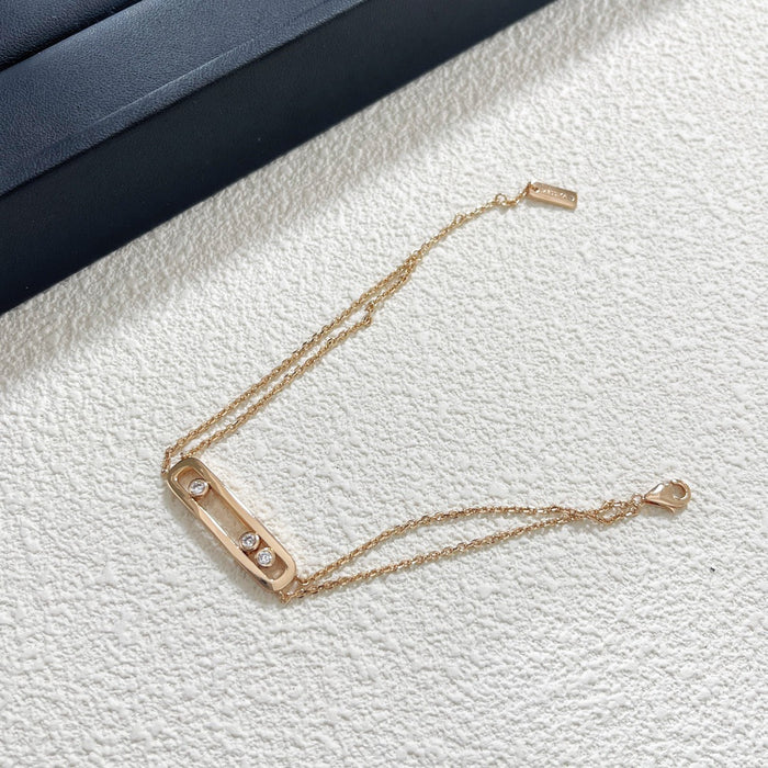 Wholesale Paper clip, pin, necklace, colorfast, female silver, starry sky, collarbone chain, neck chain